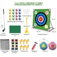 thumbnail image 4 of Golf Chipping Game, Golf Target Game with Hitting Mat, 12 Sticky Balls, 6 Axes, 2 Soccer Balls, 8 Bean Bags, Indoor Outdoor Golf Games for Chipping Practice for Dads Golfers, 4 of 7