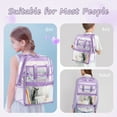 thumbnail image 7 of SANMADROLA Clear Backpack School Backpacks- Large Capacity Waterproof bookbag for School Work Travel,Purple, 7 of 7