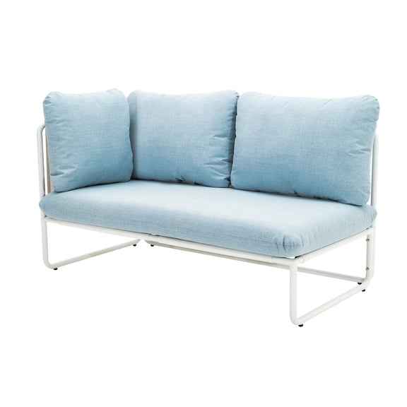 Patio Furniture Aluminum Outdoor Loveseat Patio Sectional Sofa All Weather Patio Sofa with Removable Cushions