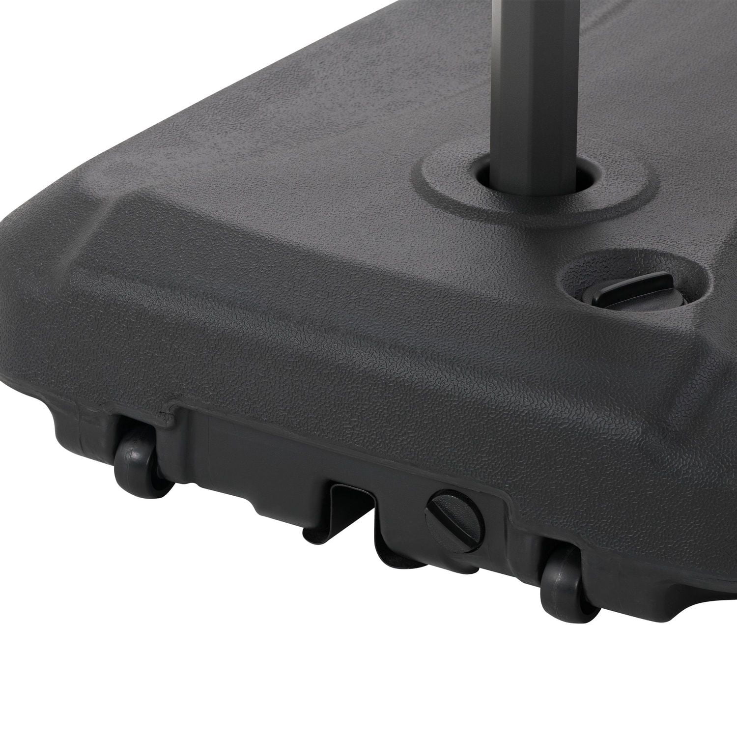 Parasol de terrasse en porte-à-faux CorLiving Endure de 9,5 pieds avec base à roulettes remplissable et cadre en aluminium et acier