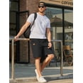 thumbnail image 2 of COOFANDY Mens Cotton Shorts Casual Classic Chino Stretch Drawstring Summer Shorts with Pockets, 2 of 6