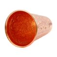 thumbnail image 3 of Pure Copper Handmade Designer Embossed Small Glass Tumbler Set Of 4 - 350ml Each, Brown | Drinkware & Serveware, Good For Health - Copper Glass For Daily Use & Gifting, Easy To Carry, 3 of 4