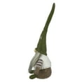 thumbnail image 3 of Northlight Sitting Gnome with Pointy Snowflake Hat Christmas Figure - 12" - Green and Brown, 3 of 4