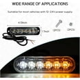 LED Emergey Strobe Lights, 6 LED High Brightness Surface Mount Warning