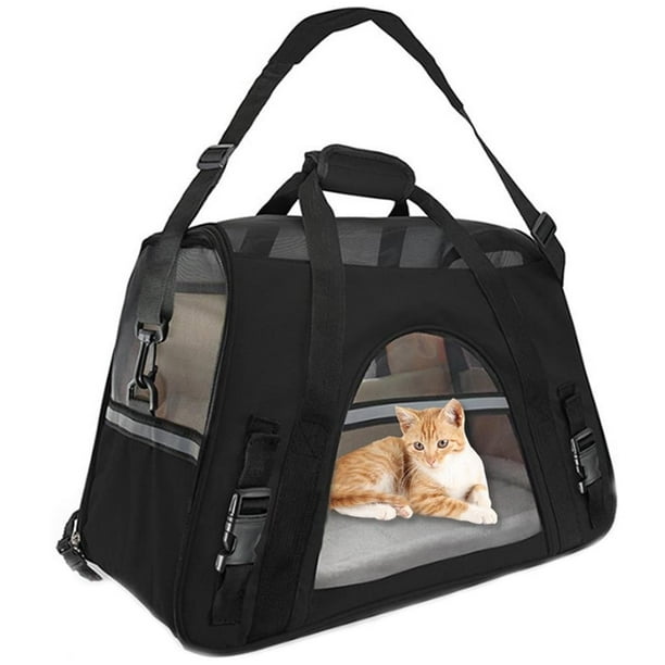 Cage de transport pour animal de compagnie, noir/gris, cat carrier