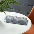 thumbnail image 6 of Tongina Divided Dried Fruit Plates Food Serving Trays Compartments Appetizer Serving Tray Snacks Container for Veggie Holiday Wedding Gray Argent, 6 of 8