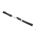 thumbnail image 4 of Leather Watch Band Butterfly Deployment Clasp Buckle Black-18mm-White thread, 4 of 9