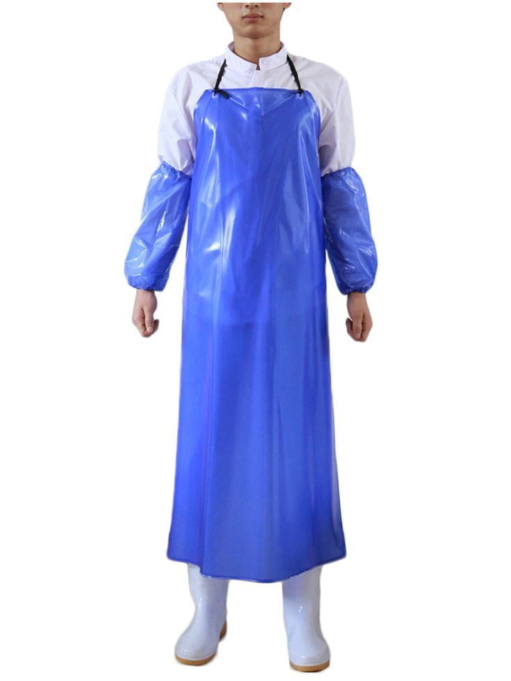 PU Anti-Oil Waterproof Apron for Lab Work Restaurant Cooking Butcher 1Pc 