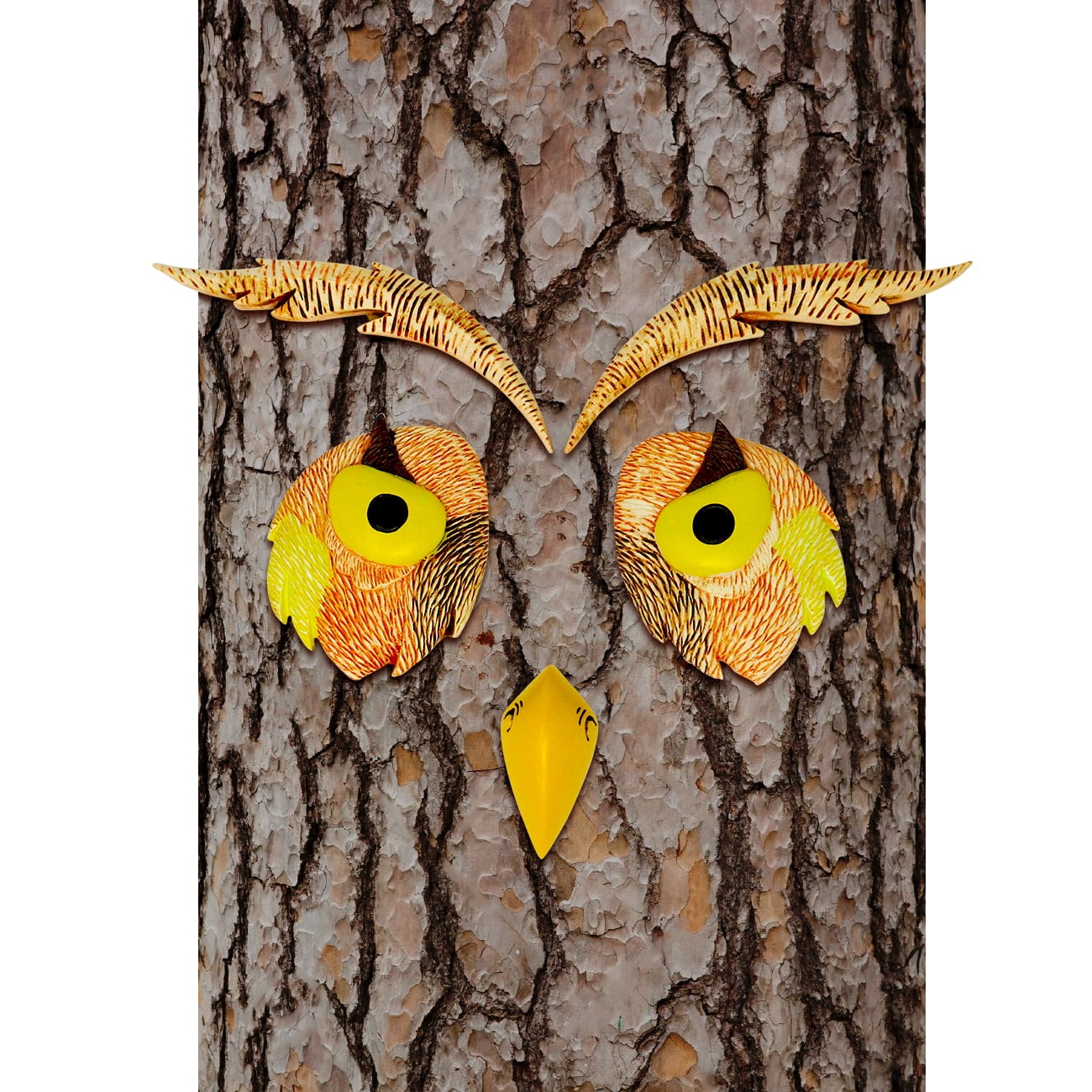 Owl Face Tree Décor Outdoor Garden Statue Decoration