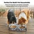 thumbnail image 4 of Iconic Pet Elevated wired pet double diner - Large- 64 Oz, 4 of 8