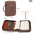 thumbnail image 3 of Montana West Church Bag for Women Men Protective Bible Cover with Leather Bookmark, Coffee, 3 of 7