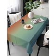thumbnail image 2 of Burnt Orange Teal Ombre Rectangle Tablecloth, Modern Abstract Art Aesthetics Waterproof & StainResistant Tablecloth, Washable Oil-proof Table Cover for Dining/Party/Wedding/Camping/Buffet 60x120 In, 2 of 9