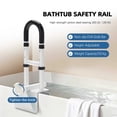 thumbnail image 4 of Yuanlin， Bathtub Grab Bar Safety Rail，Black Handle，Height adjustable，6.6lbs, 4 of 6