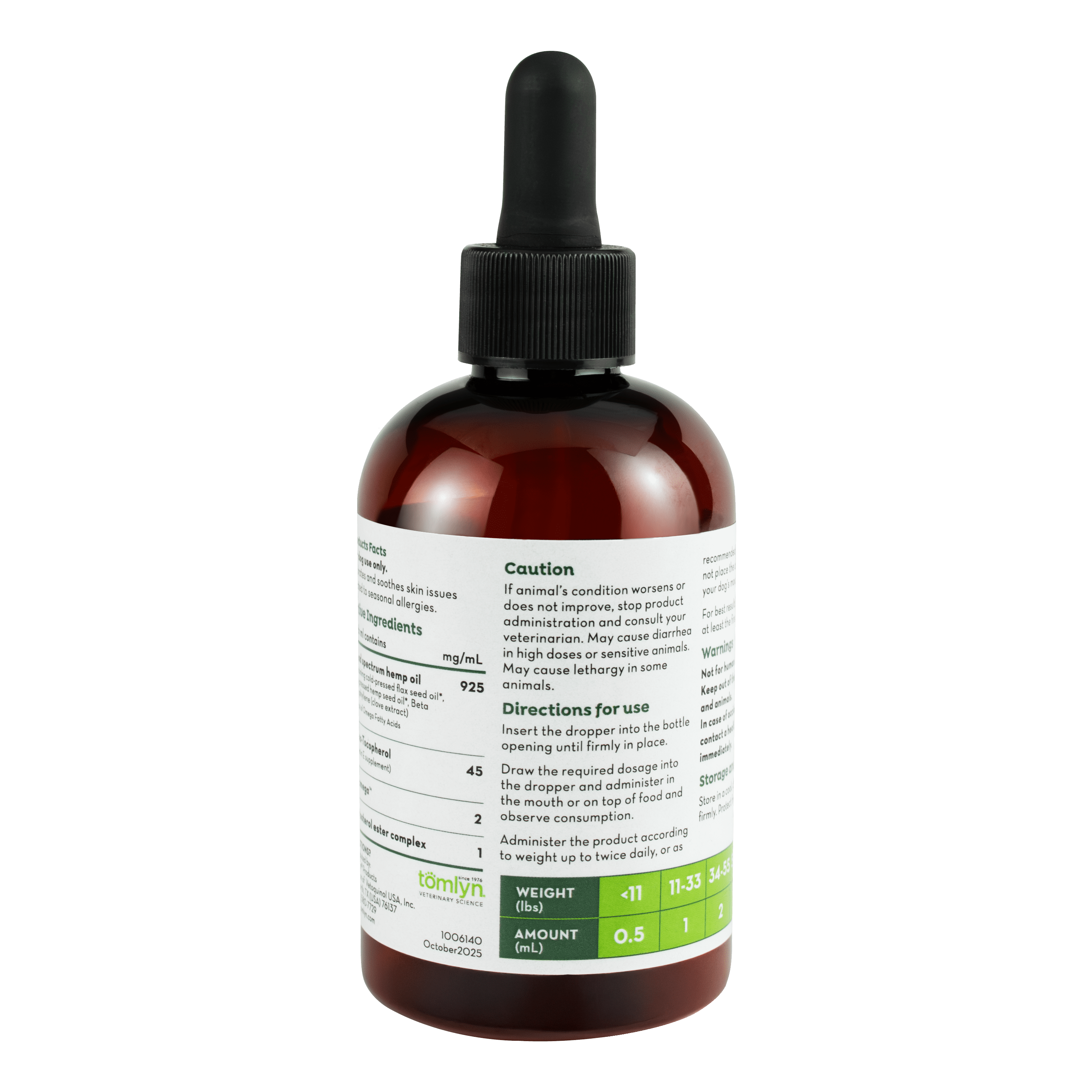 Tomlyn Dermal Soothe Plant Based Omega Concentrate for Dogs with Hemp Seed Oil, All Natural