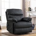 thumbnail image 2 of Canmov Power Lift Recliner Chair Electric Recliners for Elderly with Heat and Massage, PU Leather Sofa Chair for Living Room Bedroom, Black, 2 of 6