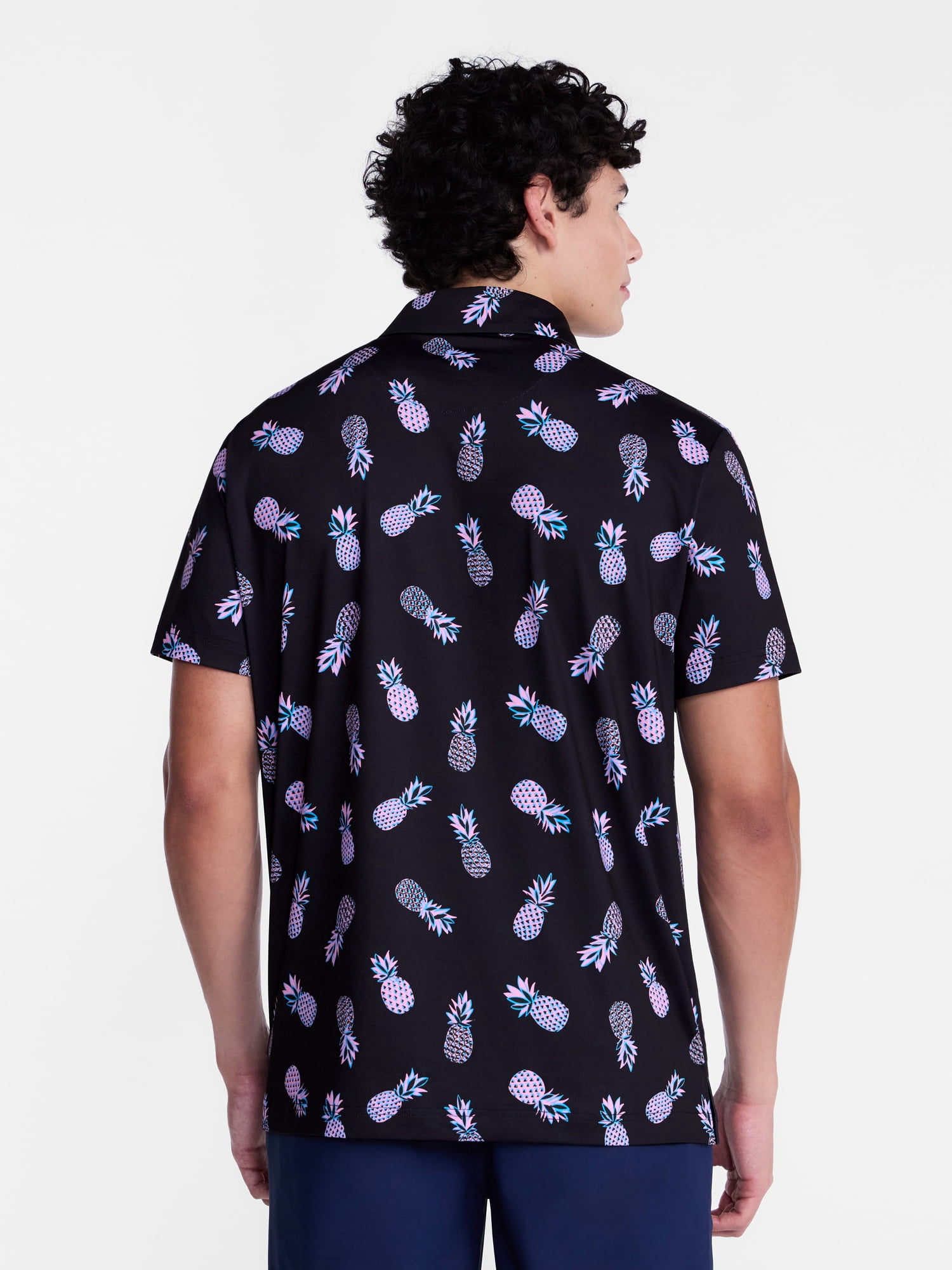 Birdie Bound Men's and Big Men's Tropical Golf Polo Shirt, Sizes XS-4XLT