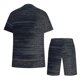 thumbnail image 4 of Mens Pantalones Casuales Cuello Redondo Impresión de Manga Corta Blusa Y Pantalones Cortos Traje, Pantalones de Traje para Hombres, 4 of 5