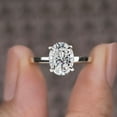 thumbnail image 5 of Cora Jewellery 2.75 CT Oval Moissanite Engagement Ring, 10x8MM Oval Solitaire Ring For Women, 18K White Gold, 9.5 US, Pack of 1, 5 of 9