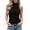 a-469Black136, variant on Womens Solid Color Sleeveless High Neck Halter Top With Slim Fit Ruched Stretchy For Night Out Events Everyday Casual Streetwear Leisure Top
