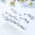 thumbnail image 5 of Beyarina 14G Dangle Belly Button Navel Rings, Steel, 6 Pcs, 5 of 7