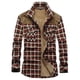 thumbnail image 1 of Camisas de franela acolchadas térmicas para hombre, chaquetas con capucha, botones, manga larga, chaquetas a cuadros para tallas grandes, 1 of 5