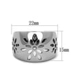 thumbnail image 2 of Stainless Steel 316 High Polished Flower Design Fashion Ring Women's Size 9, 2 of 5