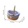 thumbnail image 2 of Woven Picnic With Handle For Food Storage Wedding Holiday Gardening Hiking Photography Props, 2 of 6