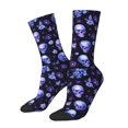 thumbnail image 1 of Fotbe Skull flower leaf purple Calcetas Largas con Estampado para Hombre y Mujer – Calcetas de Compresión Transpirables y Elásticas, Viajar y Uso Diario Talla 5-11, 1 of 6
