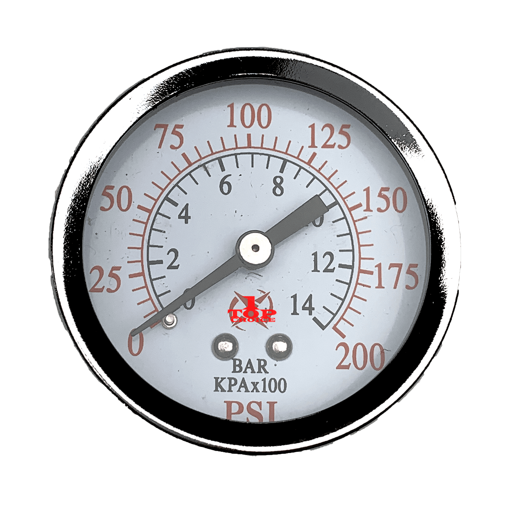 2" Air Pressure Gauge Center Back Mount 1/8" NPT 2" Dial 0 to 200 PSI