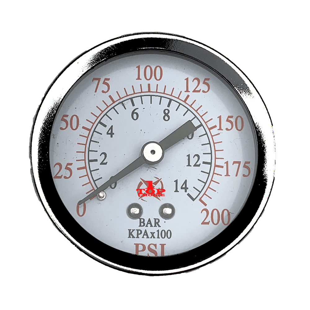 2" Air Pressure Gauge Center Back Mount 1/8" NPT 2" Dial 0 to 200 PSI