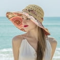 thumbnail image 4 of Women's Sun Protection Beach Cap Patchwork Breathable Fisherman Hat Sun Hat, 4 of 9
