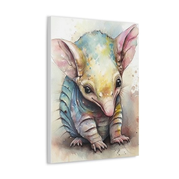 Watercolor Armadillo Painting 2 -Nursery Collection- Bedtime Stories