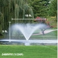 thumbnail image 3 of Kasco VFX Series Aerating Pond Fountain - 1/2 Horse Power 120V Single Phase with 50 ft Electric Power Cord | Pond Aerator Pump for Ponds & Lakes | Efficient Pond Aeration Systems, 3 of 7