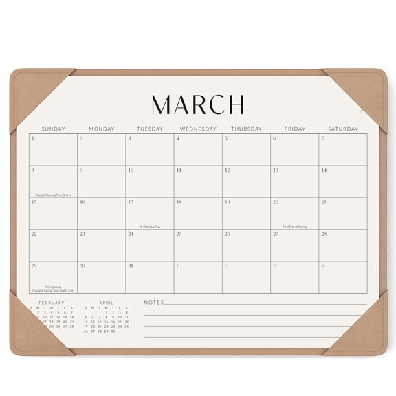 Calendario de escritorio Jotsome 2026-2027 con alfombrilla de escritorio de 36 x 26 cm