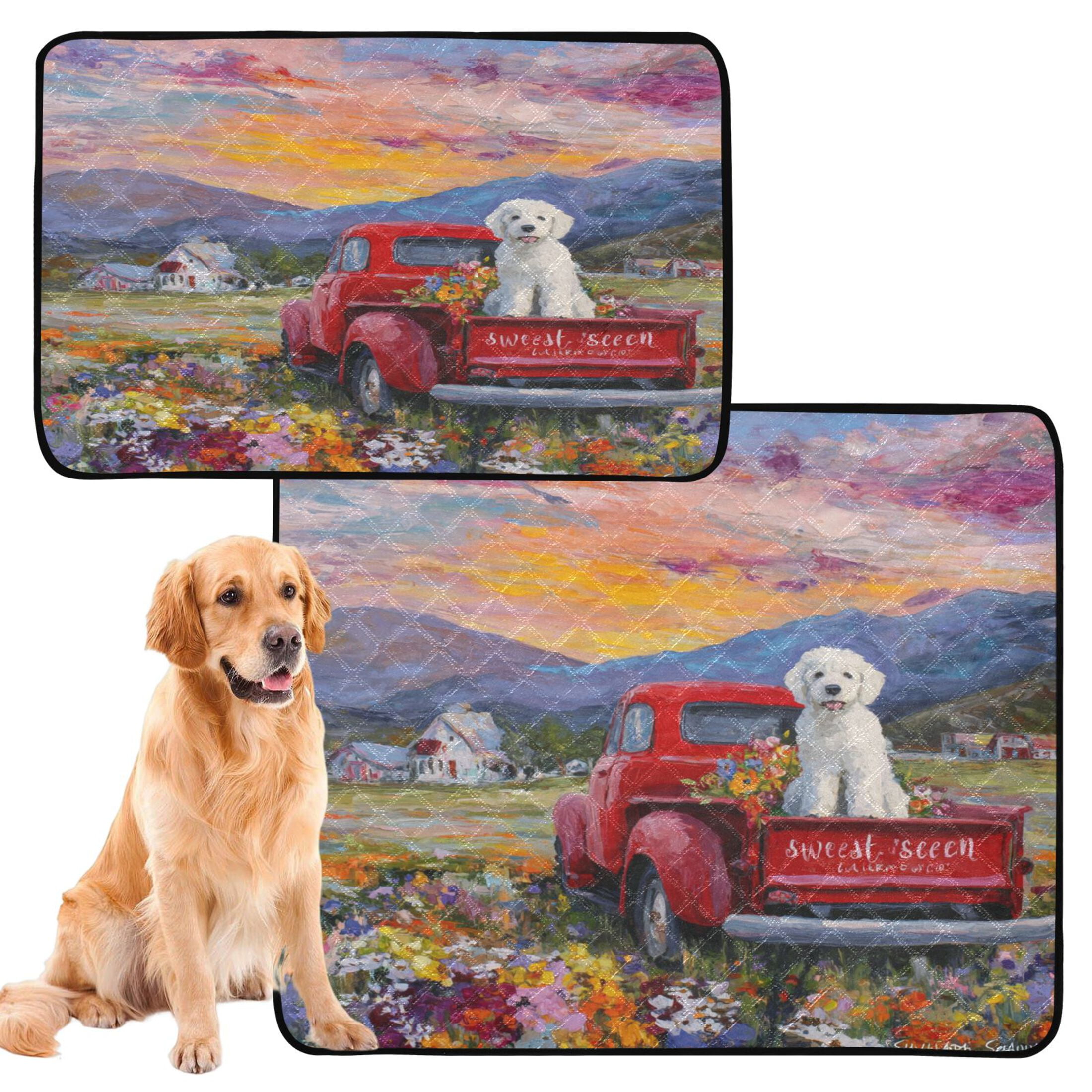 Qxltty Farm Dog Cat litter Pads Pet Set of 3 Diaper Mats Center Anti-leakage Layer Absorbent Soft and Comfortable