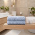 thumbnail image 7 of REGALWOVEN Cotton Hand Towel Set, 13" x 30" Solid Waffle Hand Towels, Soft Towels for Bathroom, Hotel and Spa Steel Blue 1-Piece, 7 of 7