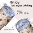 thumbnail image 4 of 20OZ Insulated Dog Birthday Tumbler with Handle Straw and Lid Paw Print Coffee Cup for Women Friends Great Holiday Presents Fits Most Car Cup Holders, 4 of 6