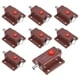 thumbnail image 1 of Uxcell 8-Pack Pestillo de Botón de Plástico Cargado por Resorte, Pestillo Automático de Puerta [Marrón], 1 of 6