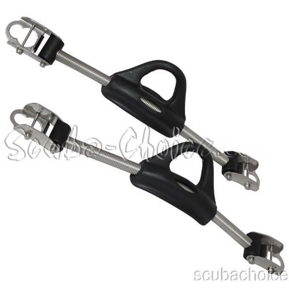 Scuba Choice Scuba Diving Spring Fin Strap with Stainless Steel Integrated Buckle, Large