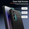 thumbnail image 2 of Shockproof Matte Case for Samsung Galaxy S23 [Anti Fingerprint] [10FT Military Drop Protection] Hard Translucent Back Four Corner Airbags Drop Protection Phone Cover, 6.1 inch, Black, 2 of 14