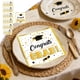 thumbnail image 1 of Juego de materiales para fiestas de graduación 2026 - Platos de vajilla desechables, vasos y servilletas - Clase de felicitaciones Diseño de Graduación Oro para Adultos, 1 of 6