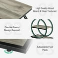 thumbnail image 4 of Tribesigns End Table, Wood Side Table with Black Metal Frames, Narrow End Table with 3 Storage Shelves for Living Room, 4 of 7