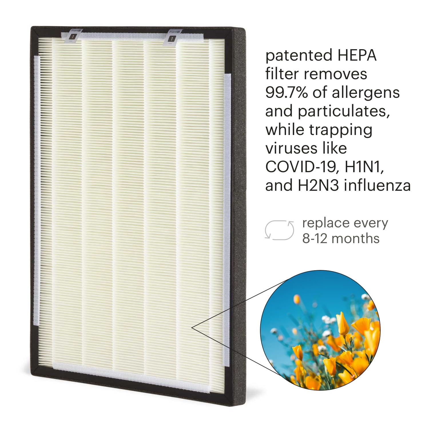 Brondell  Pro Air Purifier Clean Air Filter With Aurabeat AG+ Technology for Bedroom, Home Office, Reduces Odor from Smoke and Pets, Includes Filters, 1655 Square Feet, White