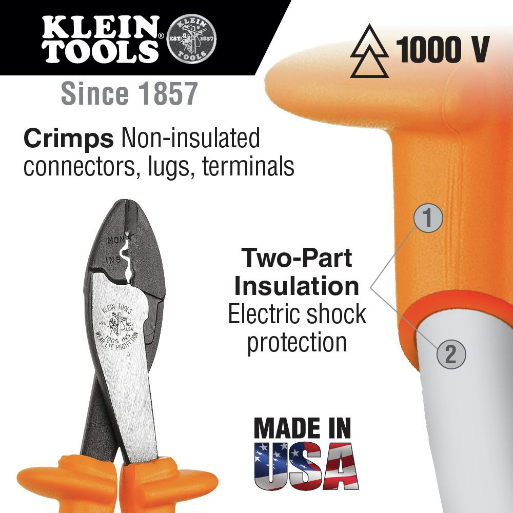 Klein 1005-INS 74205 INSULATED CRIMPING - image 2 of 2
