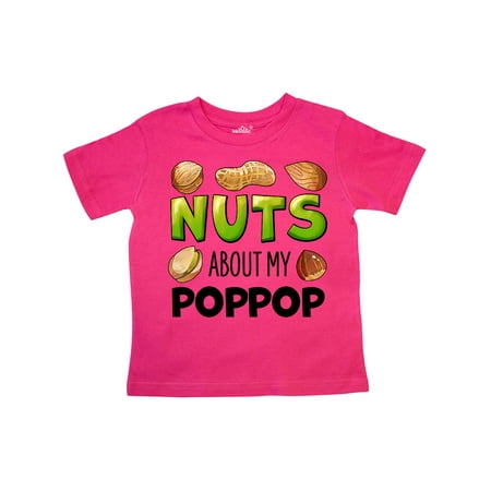 

Inktastic Nuts About My Poppop Peanut Almond Pistachio Gift Toddler Boy or Toddler Girl T-Shirt
