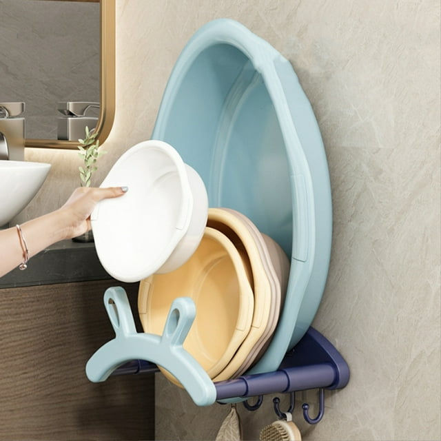 Ovzne Telescopic Wall Hung Washstand Bathroom Punching Storage Rack Bathroom Toilet Bath Footbath Storage Rack On Clearance