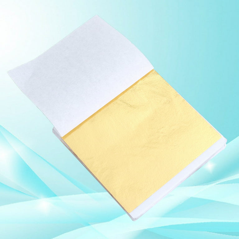 5 Sheets Gold Leaf Imitation Foil 8x8cm Ideal for Nail Art Gilding Resins 