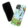 thumbnail image 3 of Curious Monkey Nature Adventure Phone Case, Playful Balloon Campfire Globe Jungle Aesthetic Protective Cover for iPhone 16 15 14 13 12 11 Pro Max Plus Mini, 3 of 6