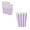 Purple #3, variant on 12-Pack Striped Popcorn Boxes | 10.5x7.5x2cm Party Food Containers | Yellow, Purple, Red, Green Paper Cartons | Birthday, Cinema, Picnic Snack Packaging