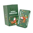 thumbnail image 1 of Caja de regalo navideña con bolsa de regalo, decoración navideña para festivales, recuerdos de fiesta, tarjeta navideña. verde, 1 of 9